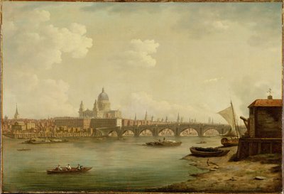 Ponte de São Paulo e Blackfriars, Londres, c.1770-2 de William Marlow